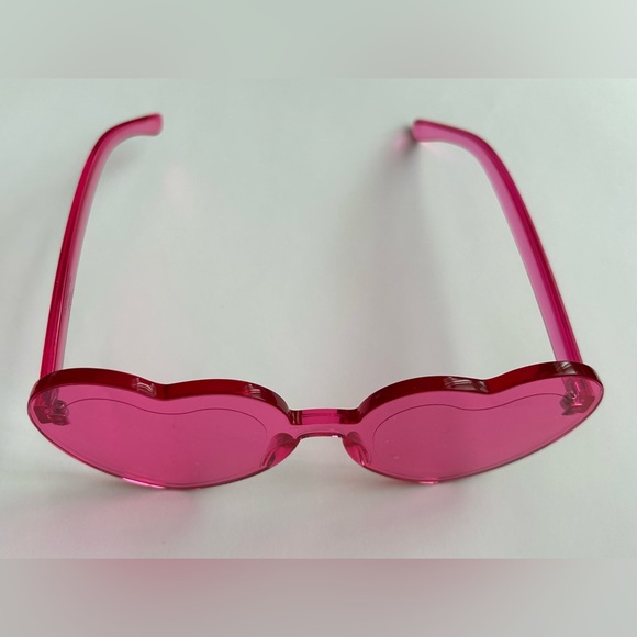 New Red & Pink Novelty Glasses Heart Shaped Pink Women's - Picture 6 of 16